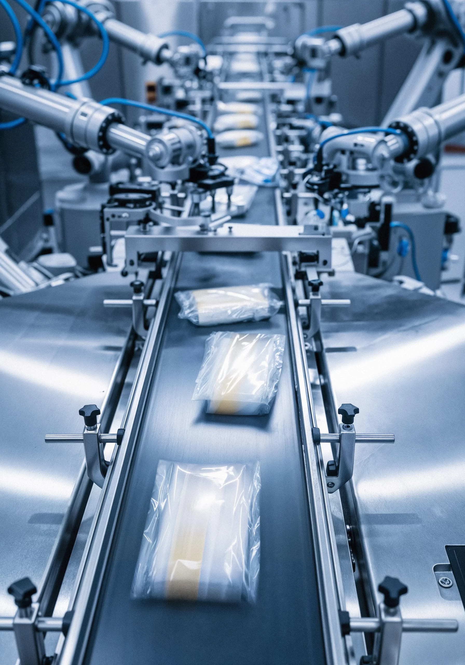 robotic arms packaging process